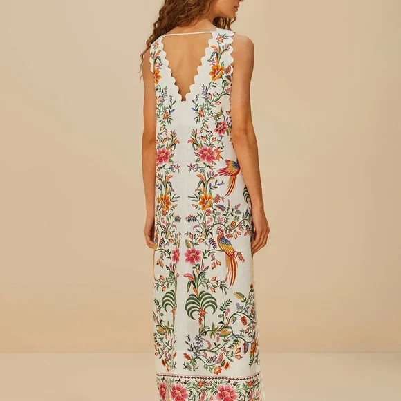 Farm Rio Floral White Dress - Picture 2 of 10